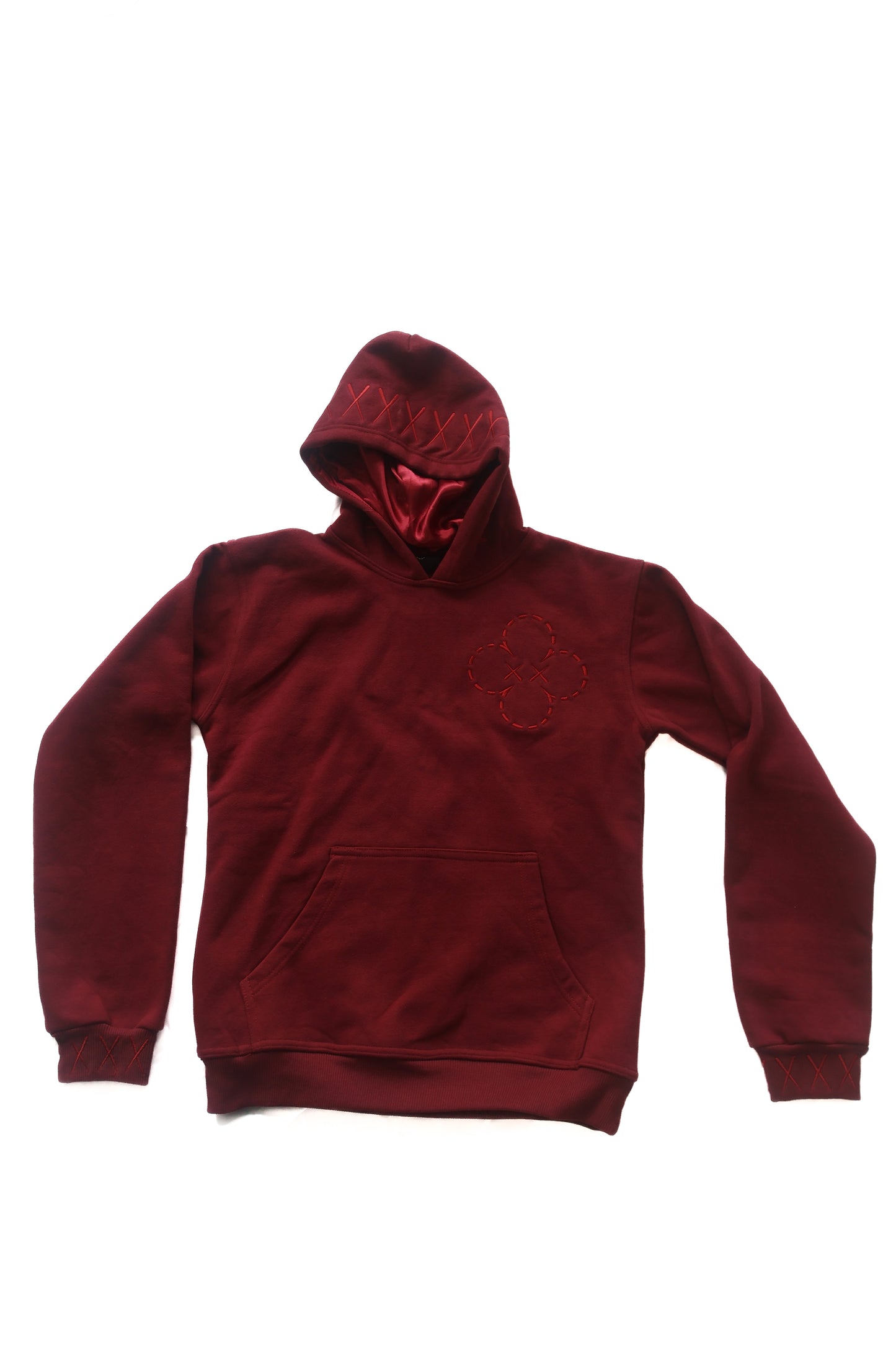 Stone Pullover Hoodie - Burgundy