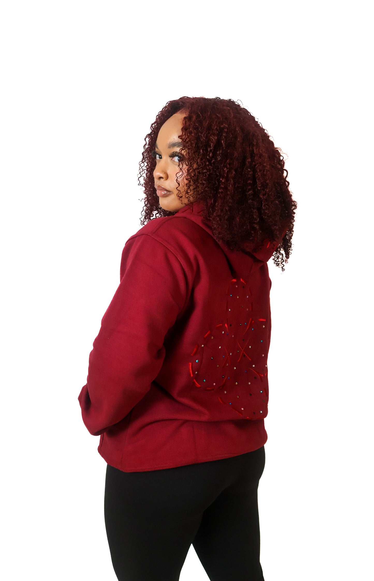 Stone Pullover Hoodie - Burgundy