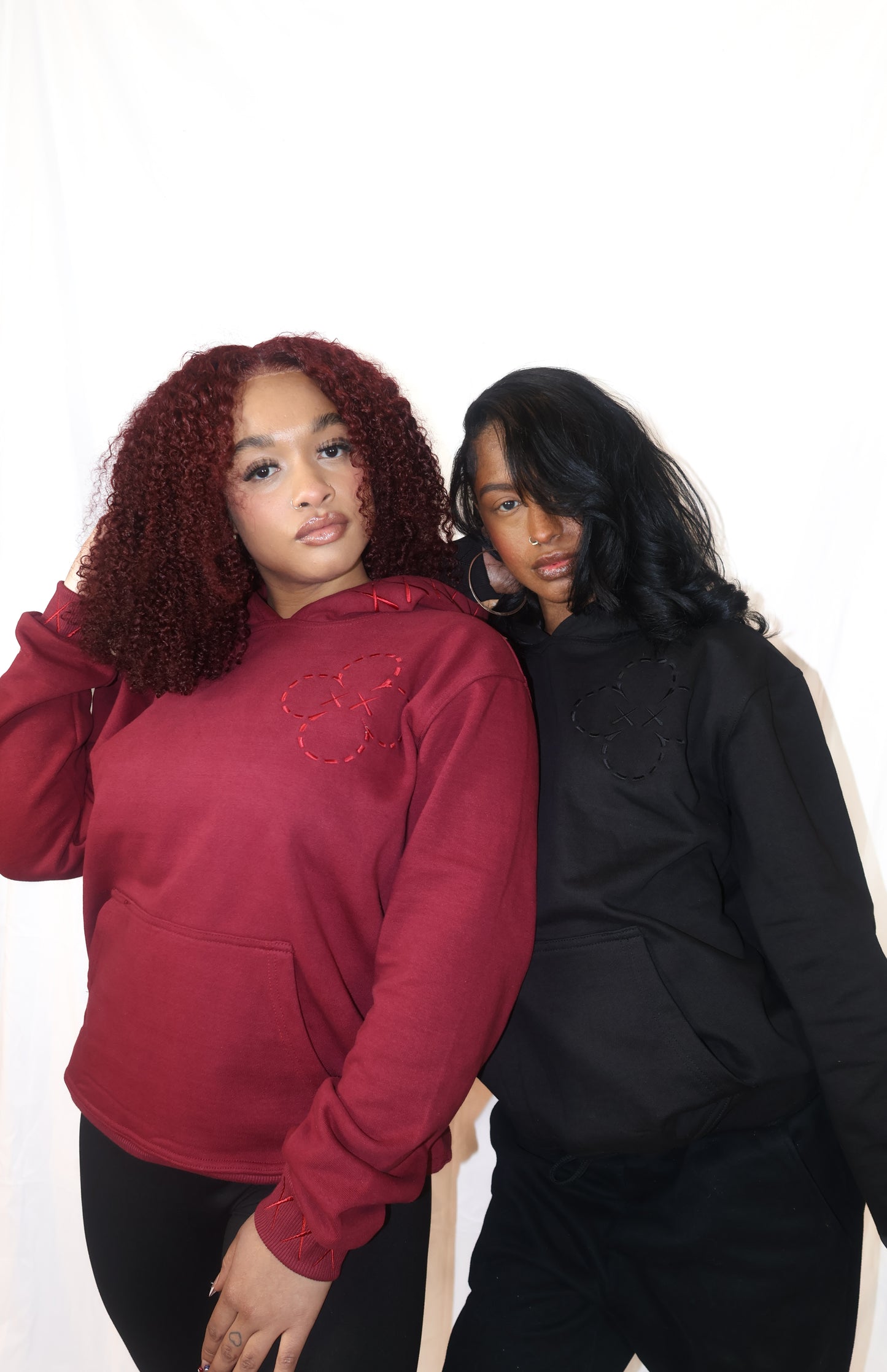Stone Pullover Hoodie - Burgundy